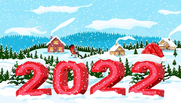 2022 Schnee An Weihnachten Vorstadthaus mit schnee bedeckt. gebäude in feiertagsverzierung