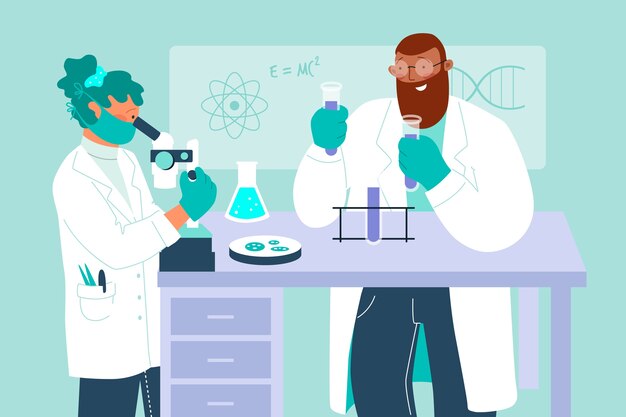 Wissenschaftler arbeiten im Labor