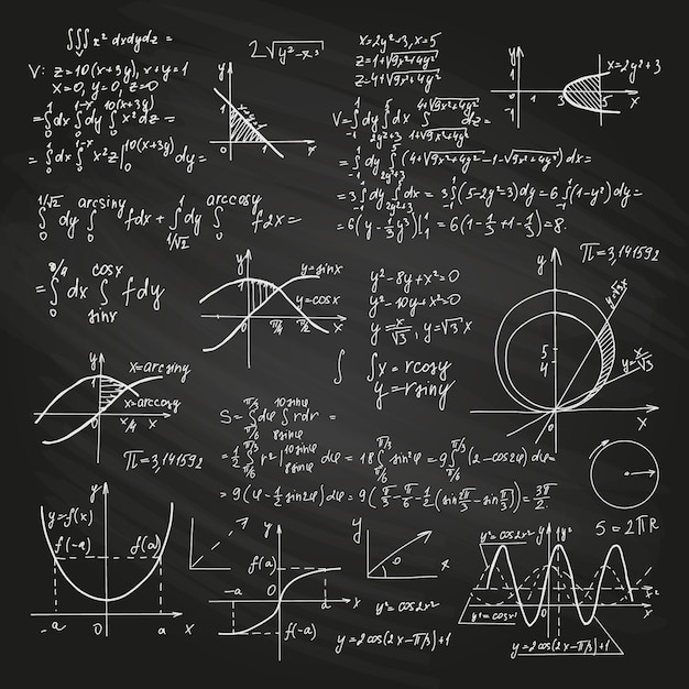 Wissenschaftliche Formeln an der Tafel