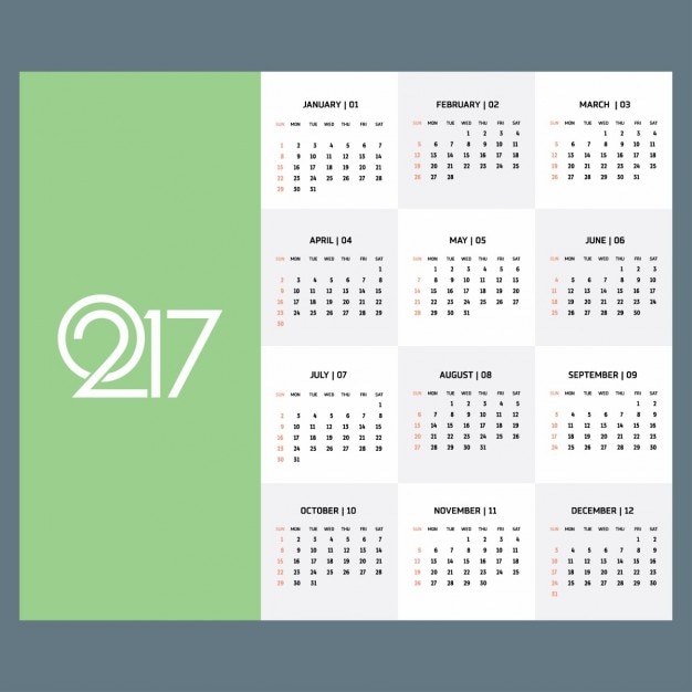 Wohnung 2017 kalender