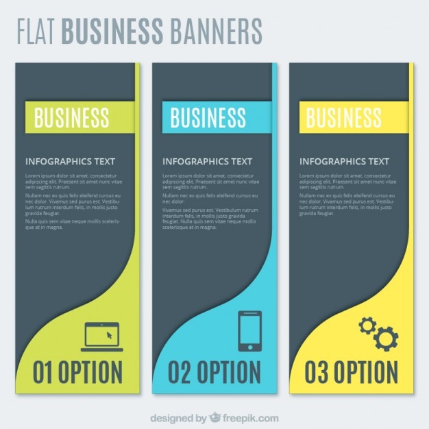 Kostenloser Vektor wohnung geschäft infografik banner