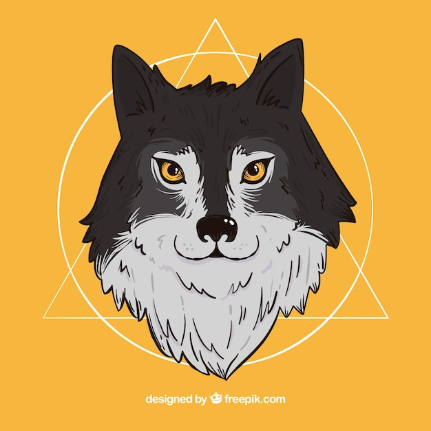 Wolf porträt illustration