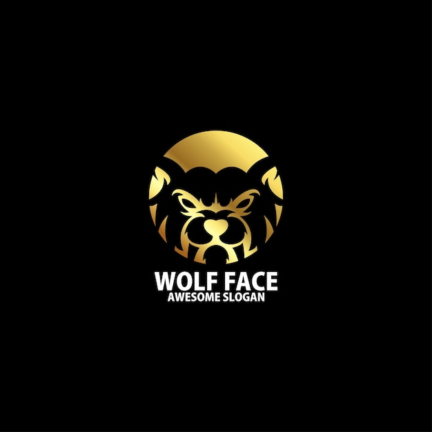 Wolfsgesicht-logo-design-luxus-ikone