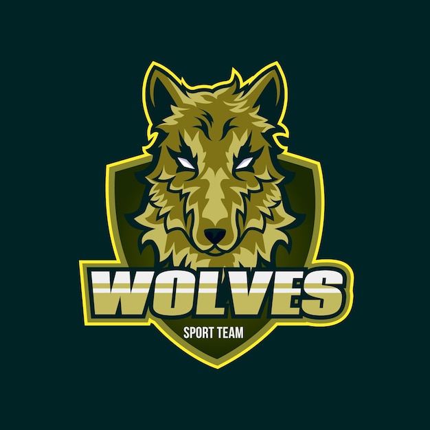 Wolves Maskottchen Logo
