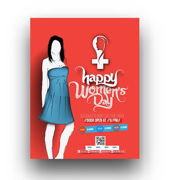 Womens day flyer a4-design.