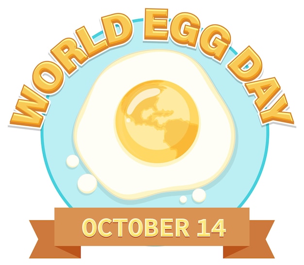Kostenloser Vektor world egg day banner oder logo-design