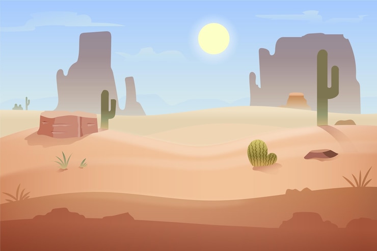 Kostenlose Vektor wüstenlandschaft für videokonferenzen