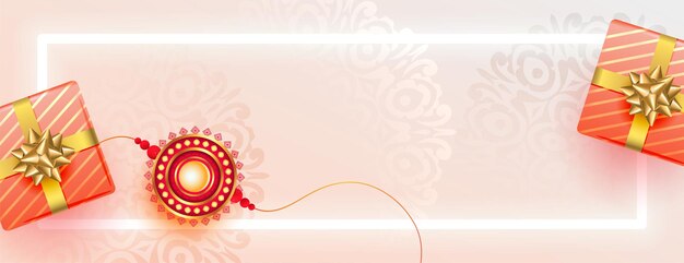 Wunderschönes hinduistisches traditionelles Raksha-Bandhan-Banner mit Textraum