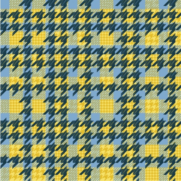 Yellow quadratisches muster mit hahnentritt-