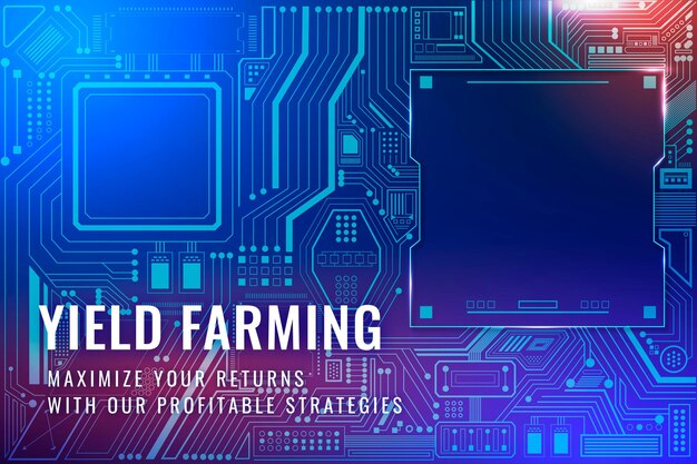 Yield Farming Investment Template Vector Digital Finance Blog Banner