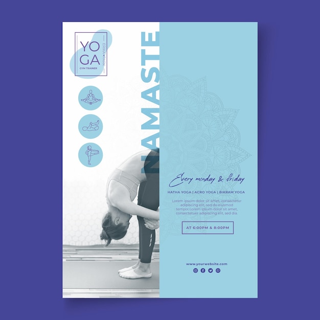 Yoga Klassen Poster Vorlage