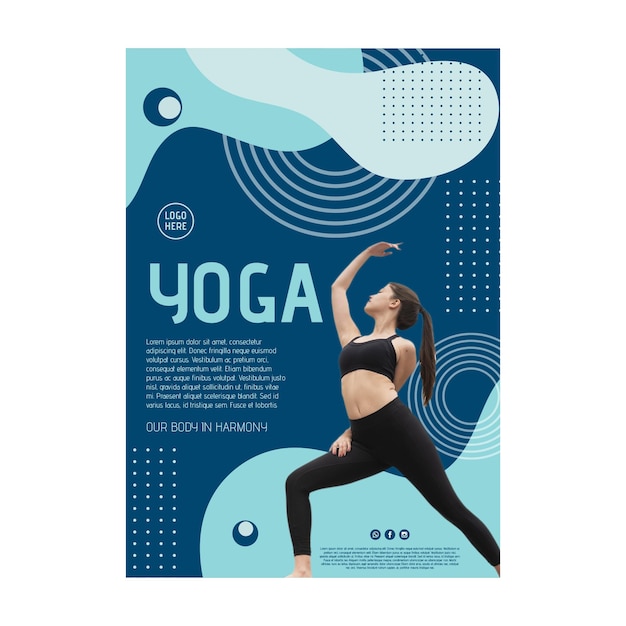 Yoga-klassenplakat mit foto