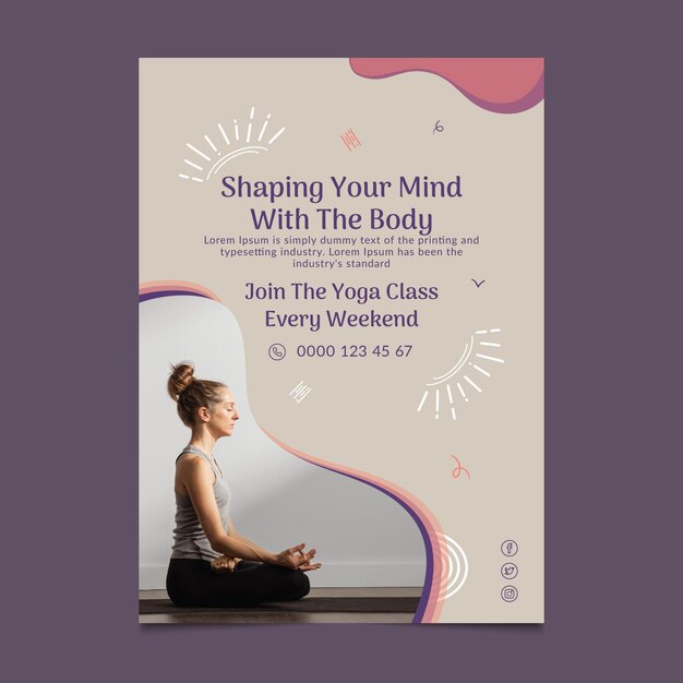 Yoga Kurs Poster Vorlage