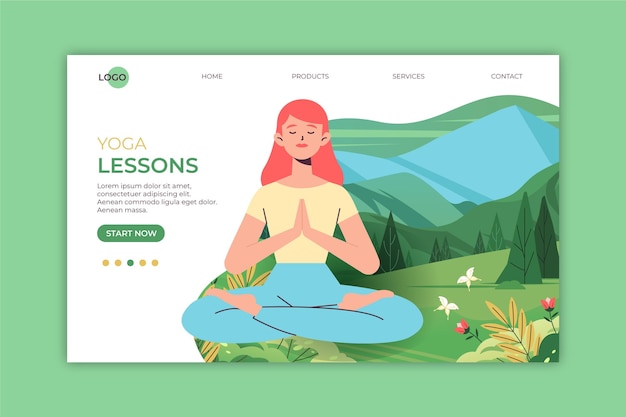 Yoga landing page vorlage