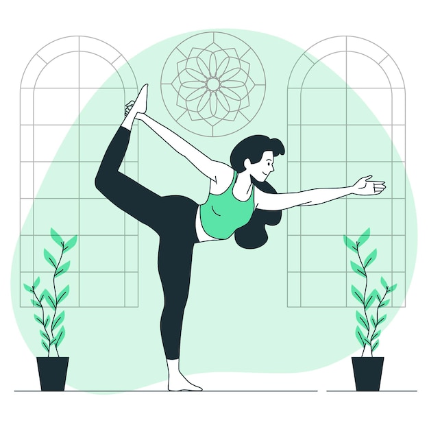 Kostenloser Vektor yoga praxis konzept illustration
