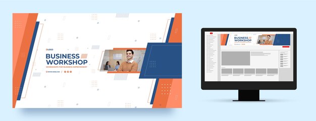 YouTube-Kanal-Kunstvorlage für Business-Workshops