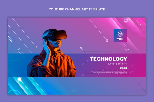 YouTube-Kanal mit Verlaufstexturtechnologie