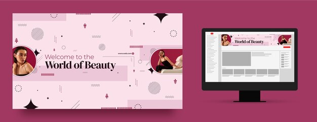 Youtube-Kanalkunst für die Schönheit und Pflege von Frauen