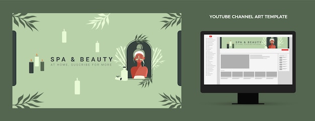 YouTube-Kanalkunst für Spa und Schönheit