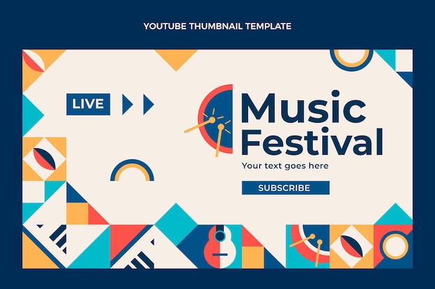 Youtube-miniaturansicht des flachen mosaik-musikfestivals