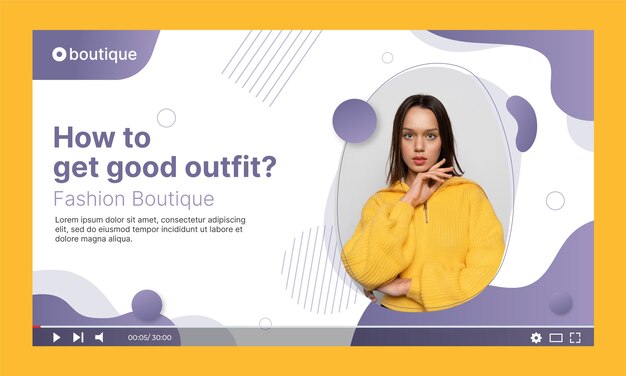 Youtube-Thumbnail der Gradient Boutique-Vorlage