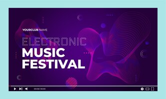 Youtube-thumbnail des festivals für elektronische musik mit farbverlauf