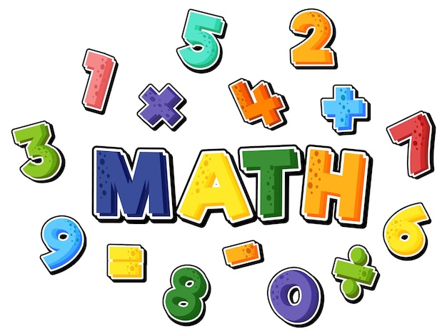 Zählen der Zahlen 0 bis 9 und mathematische Symbole