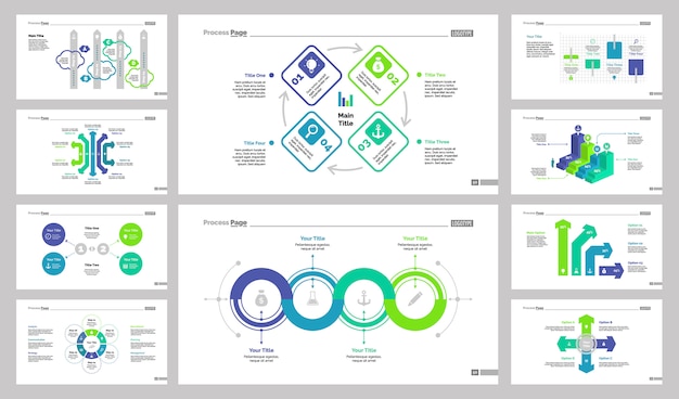 Zehn teamwork slide vorlagen set