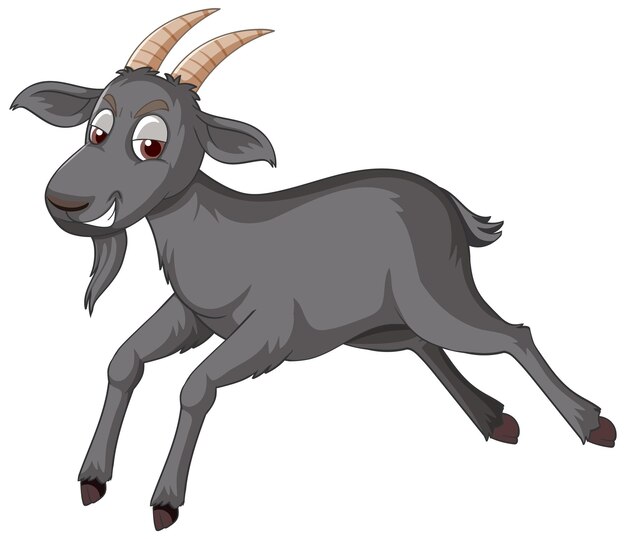 Zeichentrickfigur der schwarzen Ziege