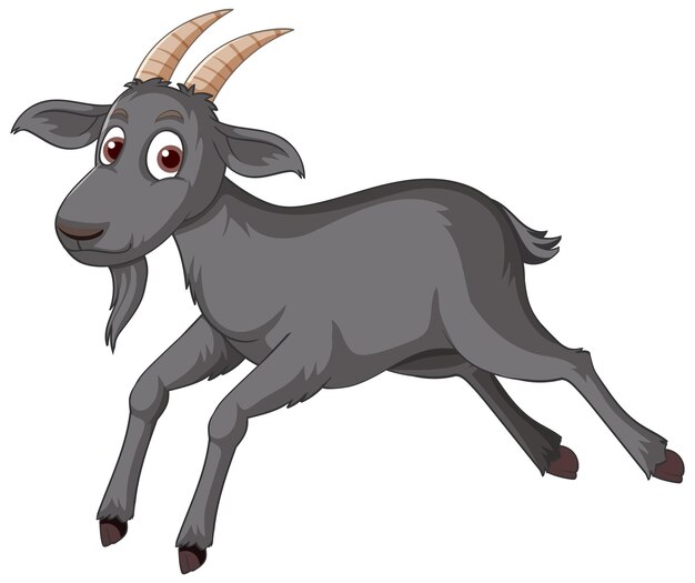 Zeichentrickfigur der schwarzen Ziege