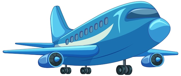 Zeichentrickfilm-Jet-Flugzeug im Flug