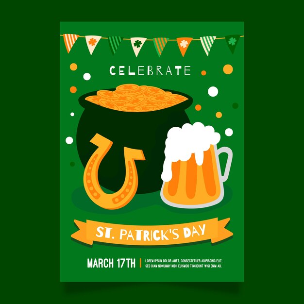 Zeichnen mit st. patricks day flyer