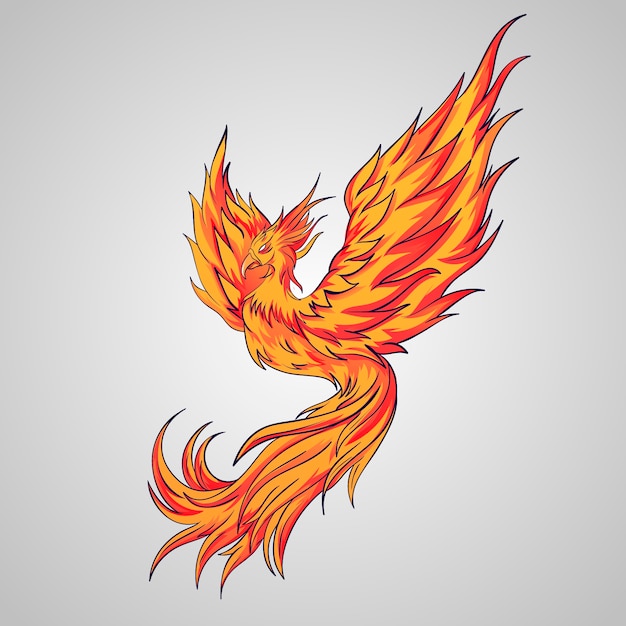 Zeichnung mit phoenix design