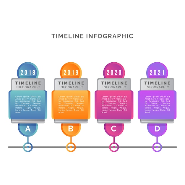 Zeitleiste infografik evolution konzept