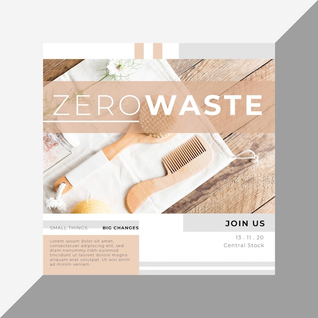 Zero waste instagram post vorlage