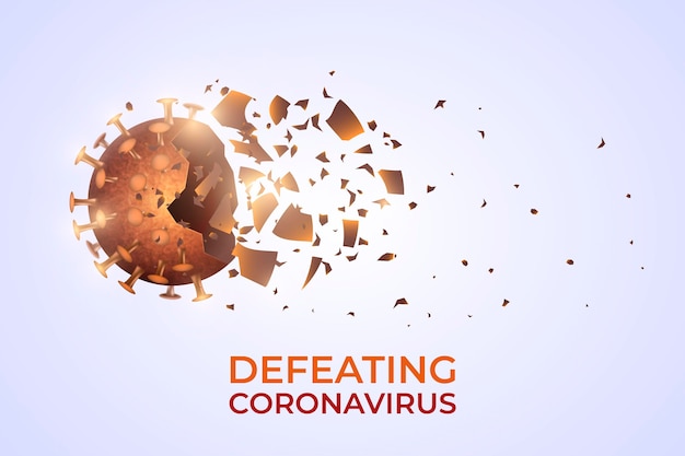 Zerstörung des Coronavirus-Hintergrunddesigns