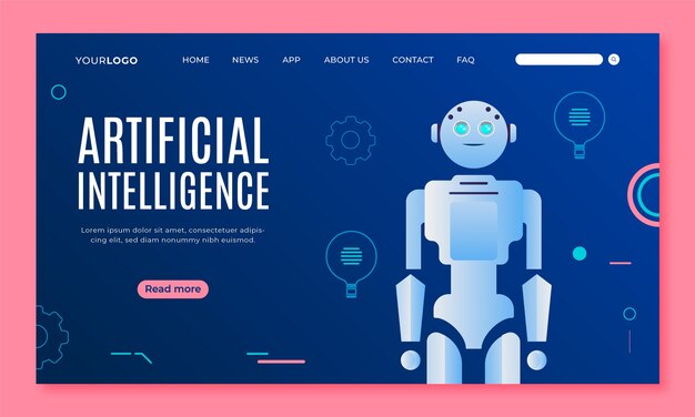 Zielseite für das Konzept der künstlichen Intelligenz