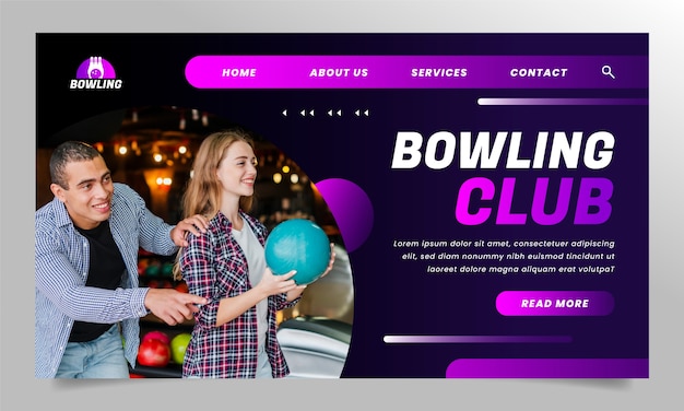 Zielseitenvorlage für bowling-meisterschaft