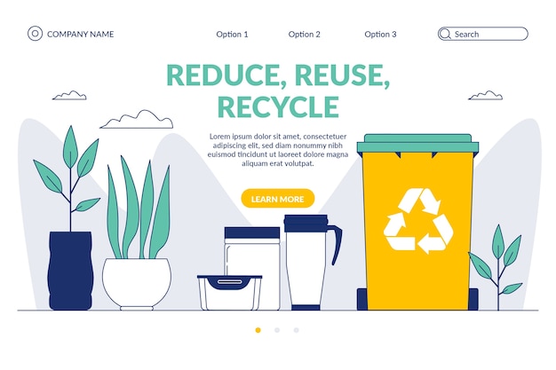 Zielseitenvorlage für das zero-waste-konzept