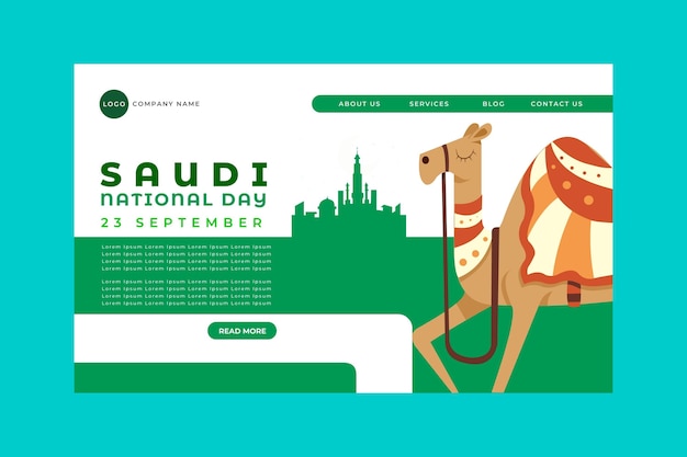 Zielseitenvorlage für den saudischen nationalfeiertag