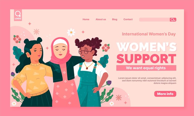 Zielseitenvorlage für die Feier zum internationalen Frauentag