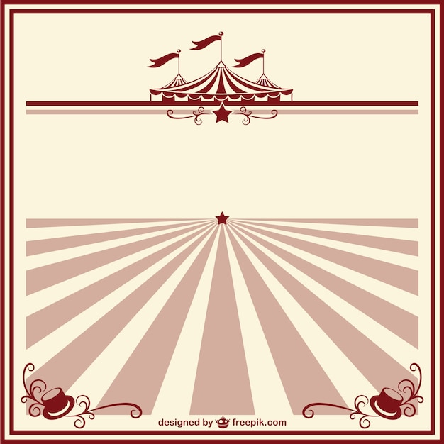 Kostenloser Vektor zirkus vintage poster-vorlage
