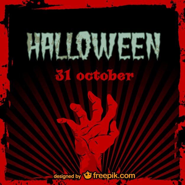 Zombie-hallowen party-karte