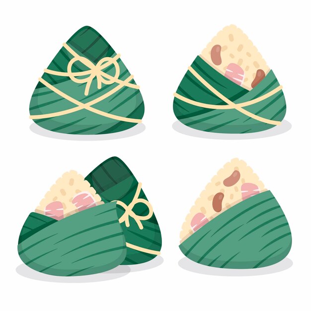Zongzi-Sammlung des flachen Drachenboots