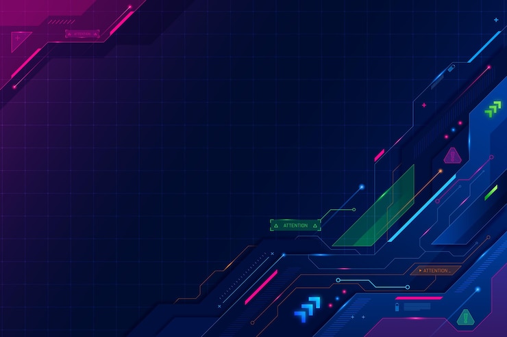 Kostenlose Vektor zukunftsorientierte technologische tapeten