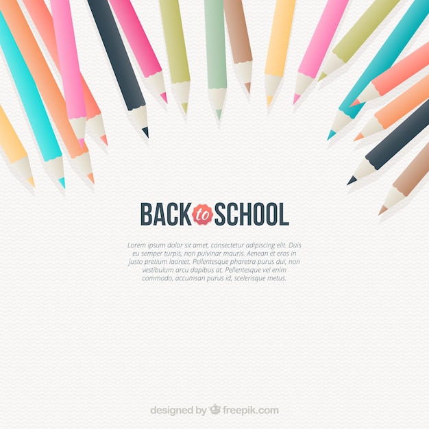 Zurück zu Schulhintergrund mit farbigen Bleistiften