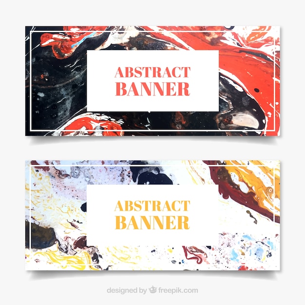 Kostenloser Vektor zusammenfassung banner sammlung