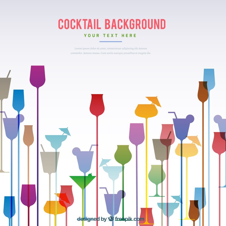 Kostenlose Vektor zusammenfassung cocktails hintergrund
