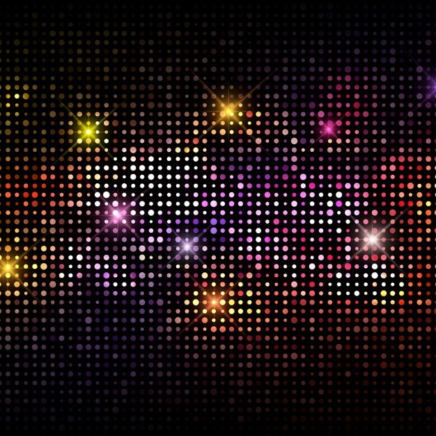 Zusammenfassung Hintergrund mit einem Disco-Lichter Design