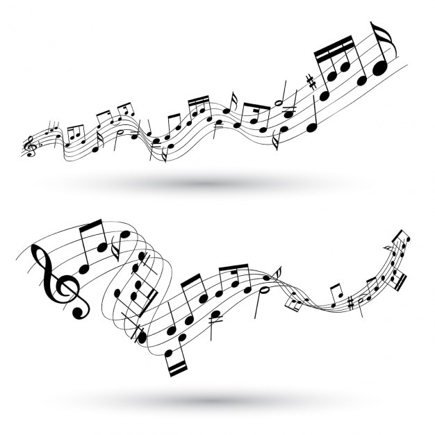 Kostenlose Vektor zusammenfassung musikalischen hintergrund